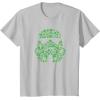imageStar Wars Stormtrooper Green Shamrocks St Patricks Day TShirtSilver Grey