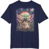 imageStar Wars The Child Starry Night TShirtNavy Blue