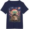 imageStar Wars The Child Starry Night TShirtNavy Blue