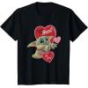 imageStar Wars The Mandalorian Grogu Be Mine Valentine TShirtBlack