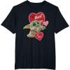 imageStar Wars The Mandalorian Grogu Be Mine Valentine TShirtBlack