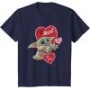 imageStar Wars The Mandalorian Grogu Be Mine Valentine TShirtNavy Blue