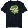 imageStar Wars The Mandalorian Grogu St Patricks Day Clovers TShirtBlack