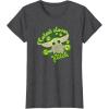 imageStar Wars The Mandalorian Grogu St Patricks Day Clovers TShirtDark Heather Grey