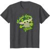 imageStar Wars The Mandalorian Grogu St Patricks Day Clovers TShirtDark Heather Grey
