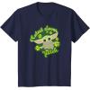 imageStar Wars The Mandalorian Grogu St Patricks Day Clovers TShirtNavy Blue
