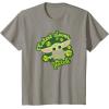 imageStar Wars The Mandalorian Grogu St Patricks Day Clovers TShirtSlate Grey