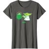 imageStar Wars The Mandalorian St Patricks Day Pot O Gold TShirtAsphalt Grey