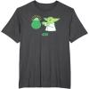 imageStar Wars The Mandalorian St Patricks Day Pot O Gold TShirtDark Heather Grey