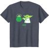 imageStar Wars The Mandalorian St Patricks Day Pot O Gold TShirtHeather Blue