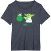 imageStar Wars The Mandalorian St Patricks Day Pot O Gold TShirtHeather Blue