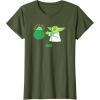 imageStar Wars The Mandalorian St Patricks Day Pot O Gold TShirtOlive Green