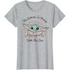 imageStar Wars The Mandalorian The Child Cuteness Is Strong TShirtHeather Grey