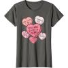 imageStar Wars Valentines Day Candy Hearts TShirtAsphalt Grey