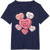 imageStar Wars Valentines Day Candy Hearts TShirtNavy Blue