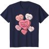 imageStar Wars Valentines Day Candy Hearts TShirtNavy Blue