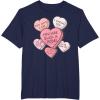 imageStar Wars Valentines Day Candy Hearts TShirtNavy Blue