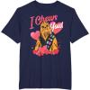 imageStar Wars Valentines Day Chewbacca Hearts I Chews You TShirtNavy Blue