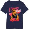 imageStar Wars Valentines Day Chewbacca Hearts I Chews You TShirtNavy Blue