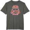 imageStar Wars Valentines Day Darth Vader Helmet Love Hearts TShirtAsphalt Grey