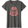 imageStar Wars Valentines Day Darth Vader Helmet Love Hearts TShirtAsphalt Grey