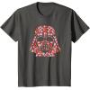 imageStar Wars Valentines Day Darth Vader Helmet Love Hearts TShirtAsphalt Grey
