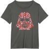 imageStar Wars Valentines Day Darth Vader Helmet Love Hearts TShirtAsphalt Grey