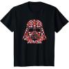 imageStar Wars Valentines Day Darth Vader Helmet Love Hearts TShirtBlack