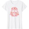 imageStar Wars Valentines Day Darth Vader Helmet Love Hearts TShirtWhite