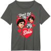 imageStar Wars Valentines Day Han ampamp Leia Dont Let Me Fly Solo TShirtAsphalt Grey
