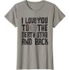 imageStar Wars Valentines Day I Love You to the Death Star TShirtSlate Grey