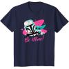 imageStar Wars Valentines Day The Mandalorian and Grogu Be Mine TShirtNavy Blue