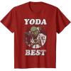 imageStar Wars Valentines Day Yoda Best Vintage TShirtCranberry Red