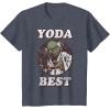 imageStar Wars Valentines Day Yoda Best Vintage TShirtHeather Blue