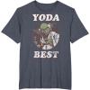 imageStar Wars Valentines Day Yoda Best Vintage TShirtHeather Blue