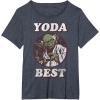 imageStar Wars Valentines Day Yoda Best Vintage TShirtHeather Blue