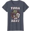 imageStar Wars Valentines Day Yoda Best Vintage TShirtHeather Blue