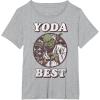 imageStar Wars Valentines Day Yoda Best Vintage TShirtHeather Grey