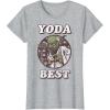 imageStar Wars Valentines Day Yoda Best Vintage TShirtHeather Grey