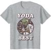 imageStar Wars Valentines Day Yoda Best Vintage TShirtHeather Grey