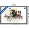 imageTrends International Star Wars The Book of Boba Fett  Boba and Fennec Shand Illustrated Wall Poster 34L x 224W Premium Unframed VersionBarnwood Framed Version