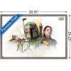 imageTrends International Star Wars The Book of Boba Fett  Boba and Fennec Shand Illustrated Wall Poster 34L x 224W Premium Unframed VersionBarnwood Framed Version