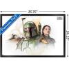 imageTrends International Star Wars The Book of Boba Fett  Boba and Fennec Shand Illustrated Wall Poster 34L x 224W Premium Unframed VersionBlack Framed Version