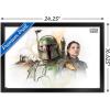 imageTrends International Star Wars The Book of Boba Fett  Boba and Fennec Shand Illustrated Wall Poster 34L x 224W Premium Unframed VersionBlack Framed Version