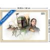 imageTrends International Star Wars The Book of Boba Fett  Boba and Fennec Shand Illustrated Wall Poster 34L x 224W Premium Unframed VersionBlonde Framed Version