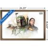 imageTrends International Star Wars The Book of Boba Fett  Boba and Fennec Shand Illustrated Wall Poster 34L x 224W Premium Unframed VersionBronze Framed Version