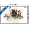 imageTrends International Star Wars The Book of Boba Fett  Boba and Fennec Shand Illustrated Wall Poster 34L x 224W Premium Unframed VersionGray Framed Version
