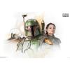 imageTrends International Star Wars The Book of Boba Fett  Boba and Fennec Shand Illustrated Wall Poster 34L x 224W Premium Unframed VersionPremium Unframed Version