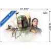 imageTrends International Star Wars The Book of Boba Fett  Boba and Fennec Shand Illustrated Wall Poster 34L x 224W Premium Unframed VersionPremium Unframed Version