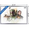 imageTrends International Star Wars The Book of Boba Fett  Boba and Fennec Shand Illustrated Wall Poster 34L x 224W Premium Unframed VersionSilver Framed Version